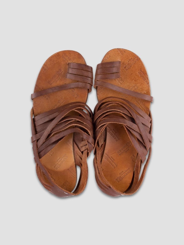 Maison Martin Margiela Brown Gladiator Strap Leather Sandals